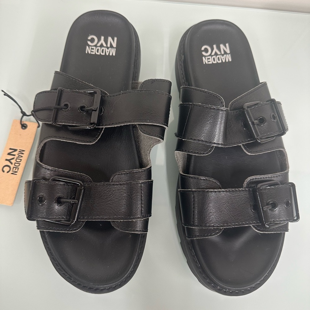 Madden NYC Women’s Casual Lug Sole Footbed Platform Sandals Size 9